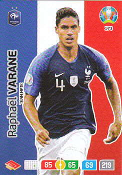 Raphael Varane France Panini UEFA EURO 2020#173
